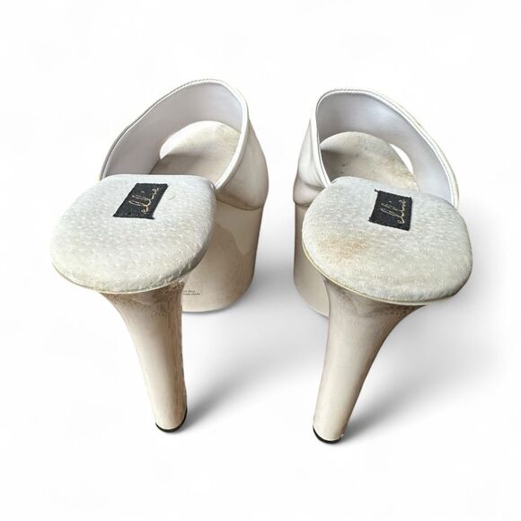 Ellie White Platform High Heel Shoes – Size 8 - Picture 8 of 12